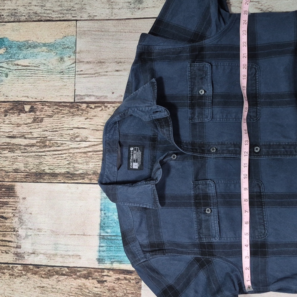 Carhartt Men's Plaid Loose Fit  Button-Down Shirt - Picture 10 of 13